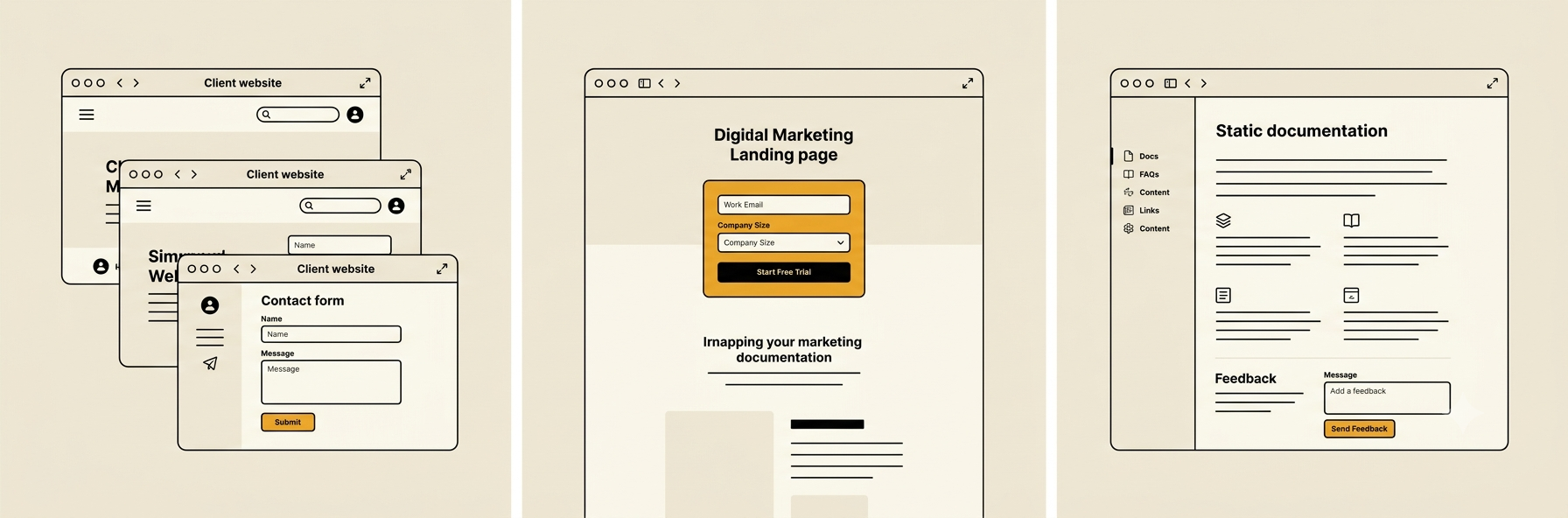 WebForm used across an agency's client sites, a campaign landing page, and a static site.